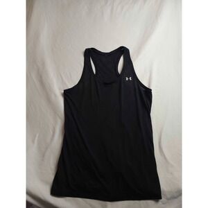 Under Armour Tank Top Womens Black Sheer Racerback Training Running Lightweight